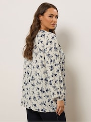 Evans Cream Crinkle Pintuck Boho Top - Image 3 of 5