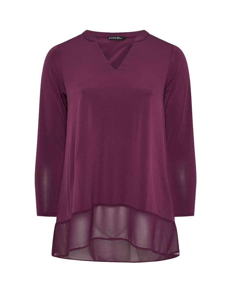 Evans Chiffon Hem Top - Image 5 of 5
