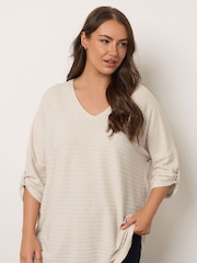 Evans Turn Back Sleeve Ribbed Jumper - Image 1 of 5
