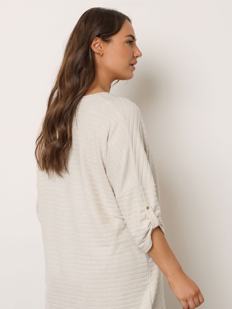 Evans Turn Back Sleeve Ribbed Jumper - Image 2 of 5