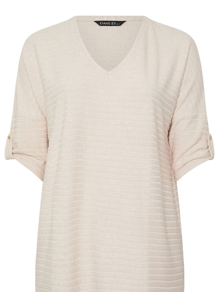 Evans Turn Back Sleeve Ribbed Jumper - Image 5 of 5