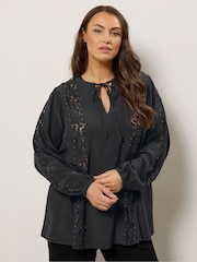 Evans Blue Cutwork Boho Top - Image 2 of 6