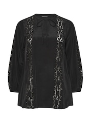 Evans Blue Cutwork Boho Top - Image 6 of 6
