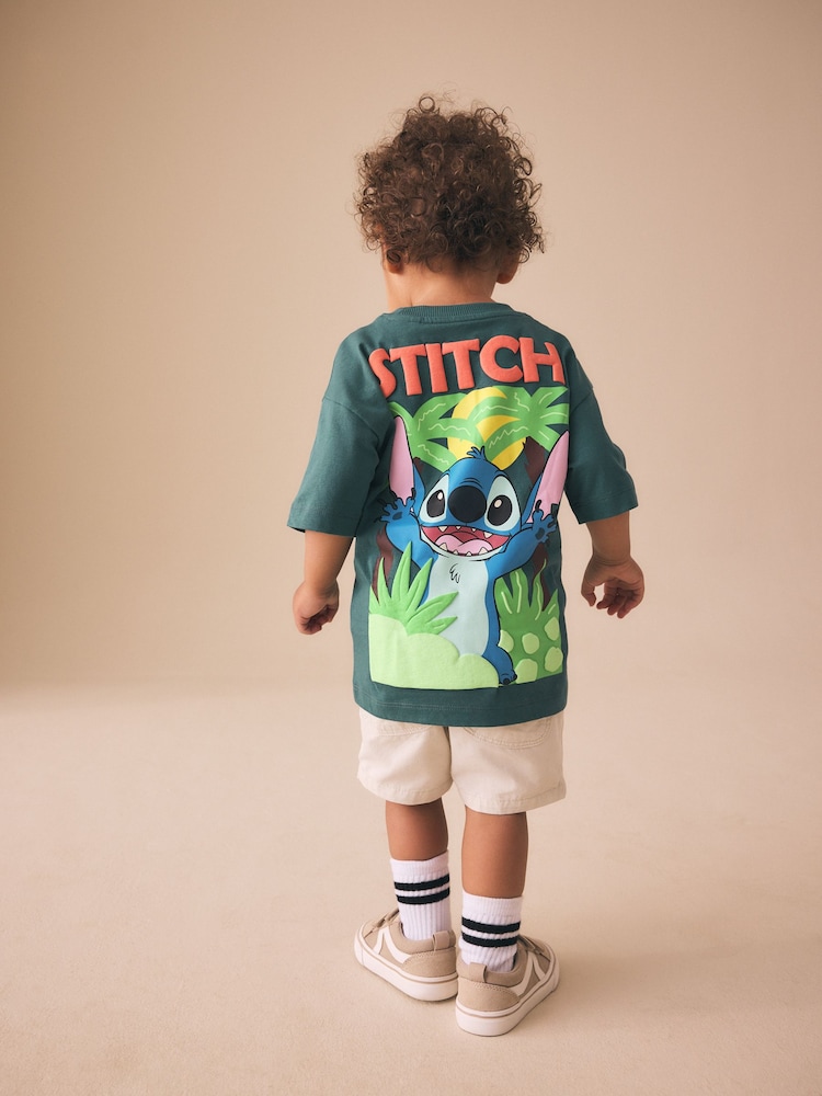 Dark Teal Lilo & Stitch Short Sleeve T-Shirt (3mths-8yrs) - Image 1 of 4