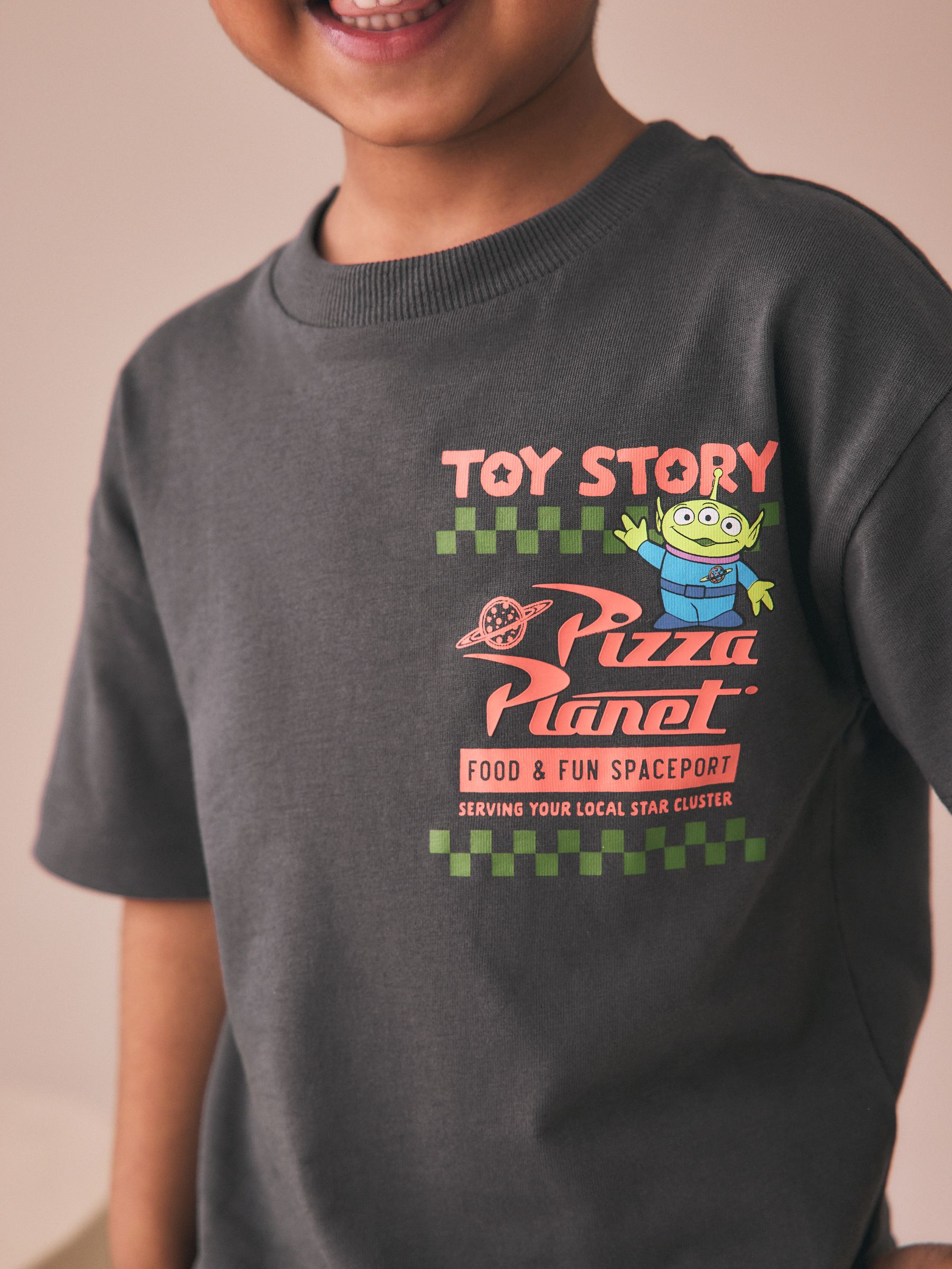 Buy Charcoal Grey Aliens Toy Story Short Sleeve T-Shirt (3mths