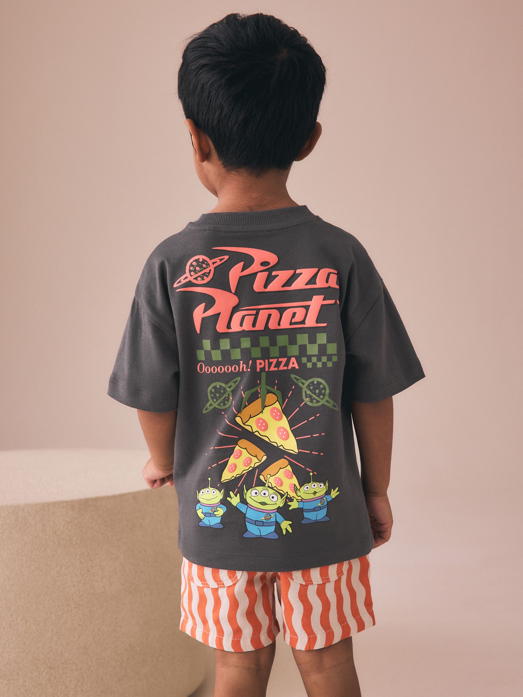 Buy Charcoal Grey Aliens Toy Story Short Sleeve T-Shirt (3mths
