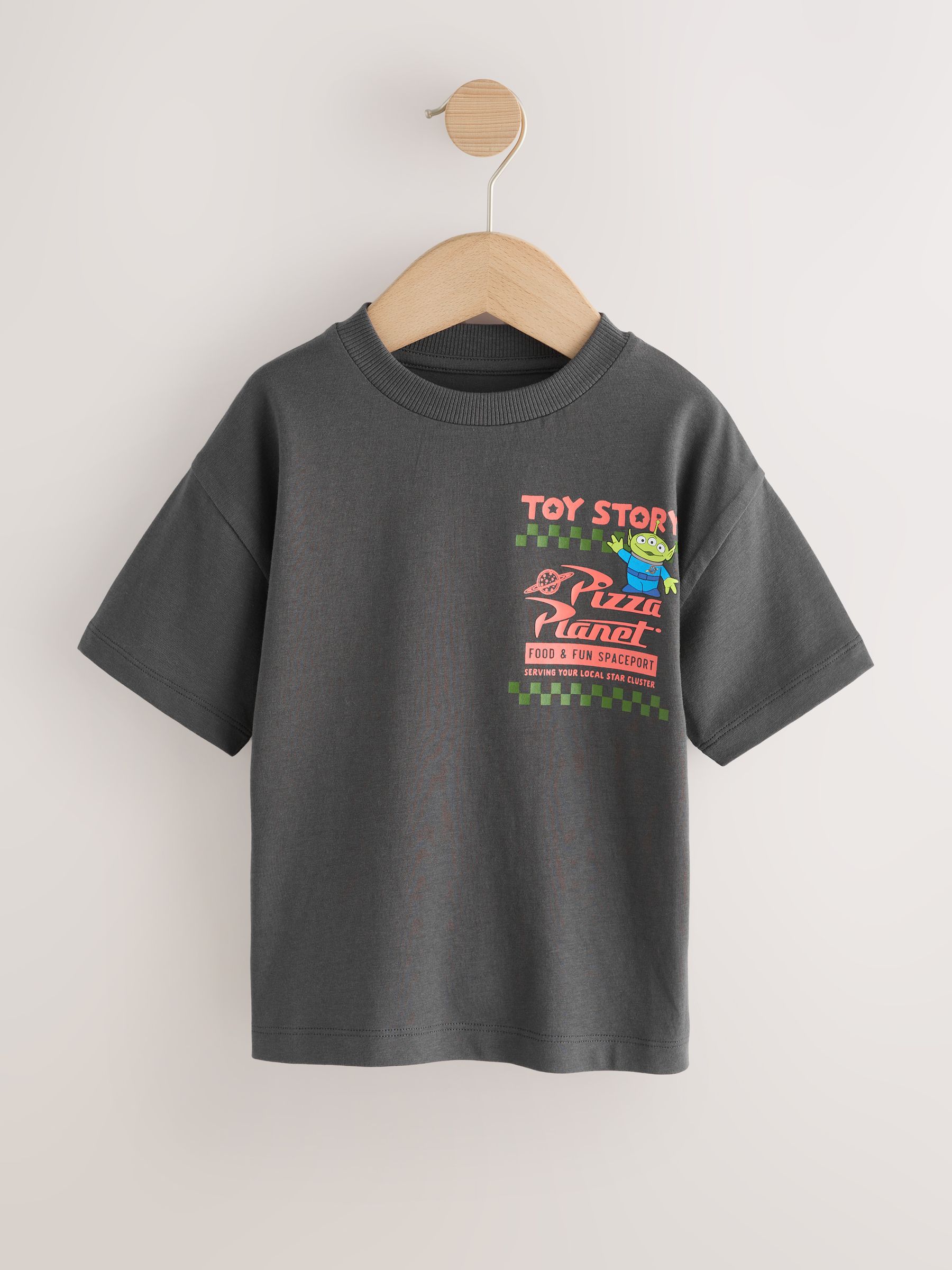 Buy Charcoal Grey Aliens Toy Story Short Sleeve T-Shirt (3mths