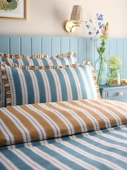 Appletree Teal Eloise Stripe Cotton Duvet Cover Set - Image 2 of 4