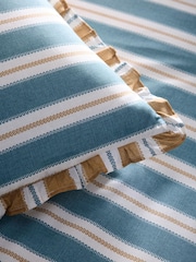 Appletree Teal Eloise Stripe Cotton Duvet Cover Set - Image 3 of 4