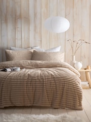 Appletree Natural Morritz Faux Fur Duvet Cover Set - Image 1 of 3