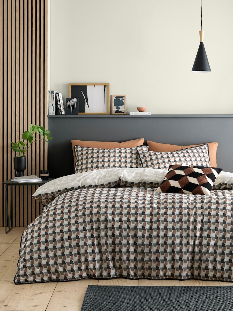 Appletree Brown Jett Cotton Duvet Cover Set - Image 4 of 4