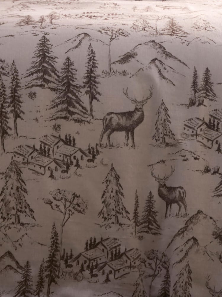 Dreams & Drapes Natural Alpine Stag Brushed Cotton Duvet Cover Set - Image 3 of 3