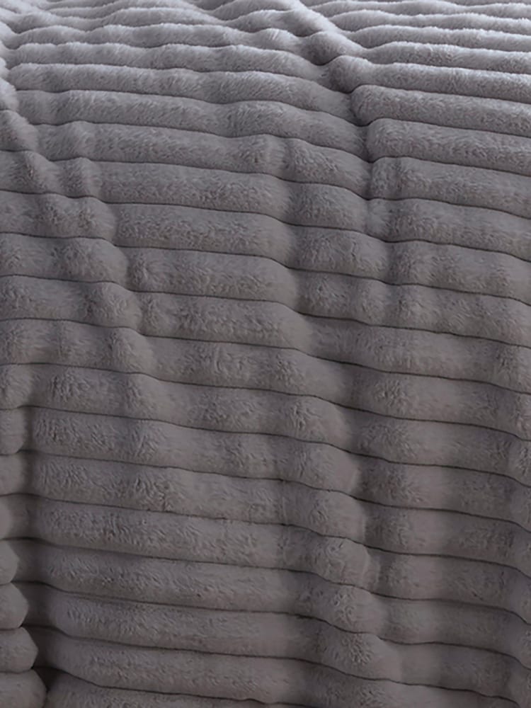 Appletree Grey Morritz Faux Fur Duvet Cover Set - Image 3 of 3