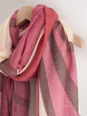 Berry Red Abstract Lightweight Scarf - Image 7 of 7