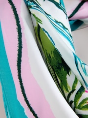 Blue Poolside Scene Satin Square Scarf - Image 9 of 9