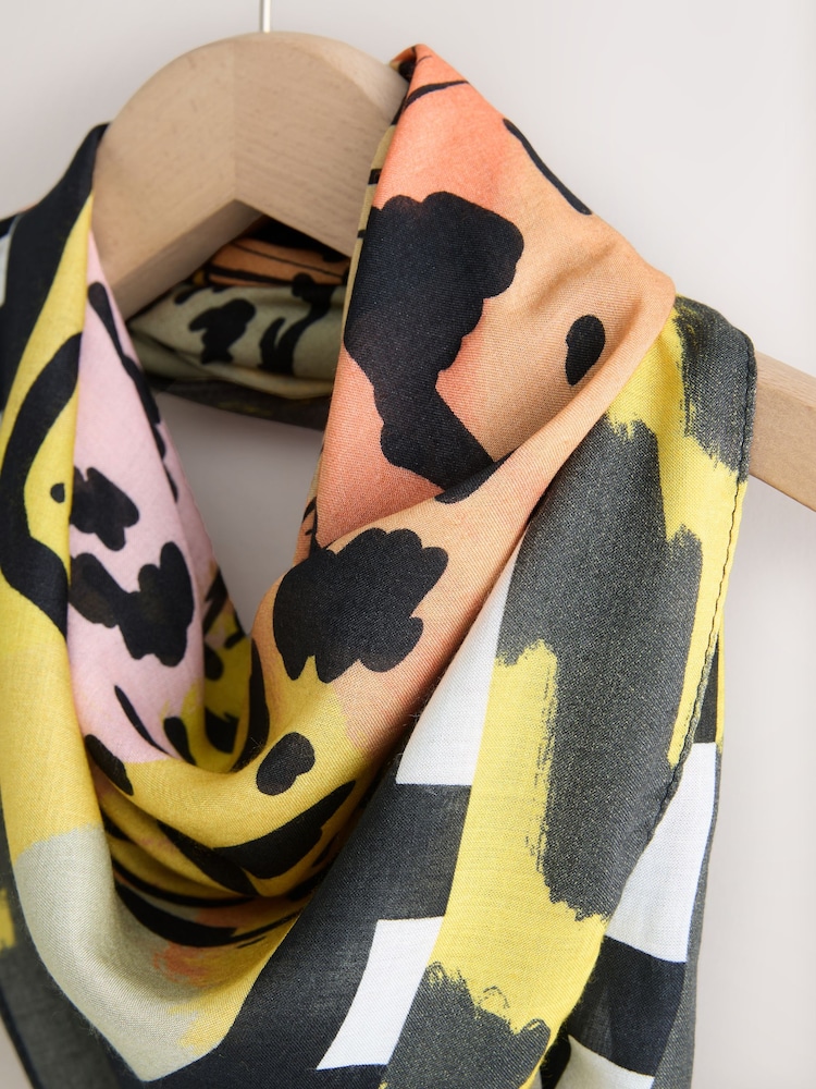 Multi Leopard Square Scarf - Image 2 of 5