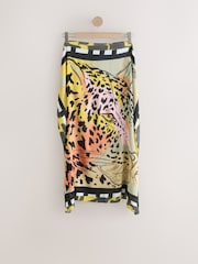 Multi Leopard Square Scarf - Image 7 of 8
