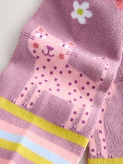 Roxo lilás - Cotton Rich Stripe Character Tights - Imagem 3 de 3