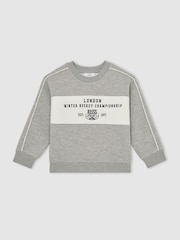 Reiss Grey Melange Owen Sweatshirt - Image 1 of 4