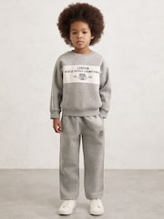 Reiss Grey Melange Owen Sweatshirt - Image 3 of 4