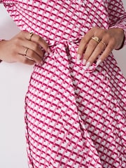 Crew Clothing Pink Emma Jersey Shirt Dress - Image 4 of 5