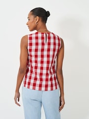 Crew Clothing Company Red Estelle Sleeveless Cotton Top - Image 2 of 5