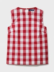Crew Clothing Company Red Estelle Sleeveless Cotton Top - Image 5 of 5