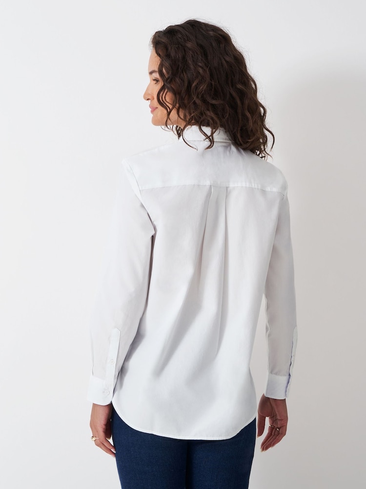 Crew Clothing White Cotton Poplin Shirt - Image 2 of 5