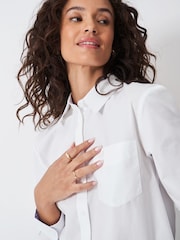 Crew Clothing White Cotton Poplin Shirt - Image 4 of 5