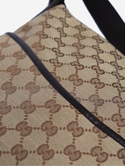 Sign of the Times GG Canvas Messenger Brown Bag - Image 3 of 8