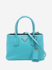Sign of the Times Blue Saffiano Leather 2Way Bag - Image 1 of 10