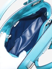 Sign of the Times Blue Saffiano Leather 2Way Bag - Image 10 of 10