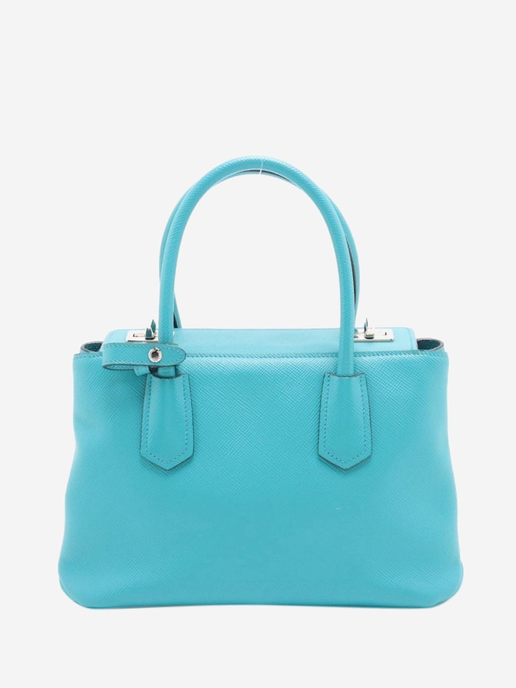 Sign of the Times Blue Saffiano Leather 2Way Bag - Image 2 of 10