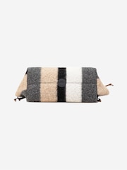 Sign of the Times Metallic Multicolour Striped Wool And Leather Tote Bag - Image 4 of 10