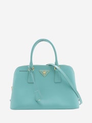 Sign of the Times Blue Turquoise Saffiano Lux Leather 2Way Bag - Image 1 of 10
