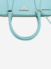 Sign of the Times Blue Turquoise Saffiano Lux Leather 2Way Bag - Image 6 of 10