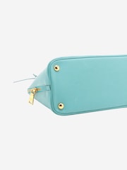 Sign of the Times Blue Turquoise Saffiano Lux Leather 2Way Bag - Image 7 of 10