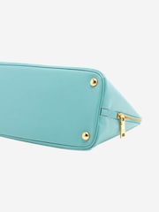 Sign of the Times Blue Turquoise Saffiano Lux Leather 2Way Bag - Image 8 of 10