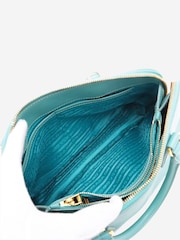 Sign of the Times Blue Turquoise Saffiano Lux Leather 2Way Bag - Image 9 of 10