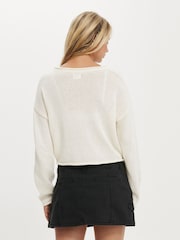 Creme - Cotton On Long Sleeve Boat Neck Knit Jumper - Imagem 2 de 4