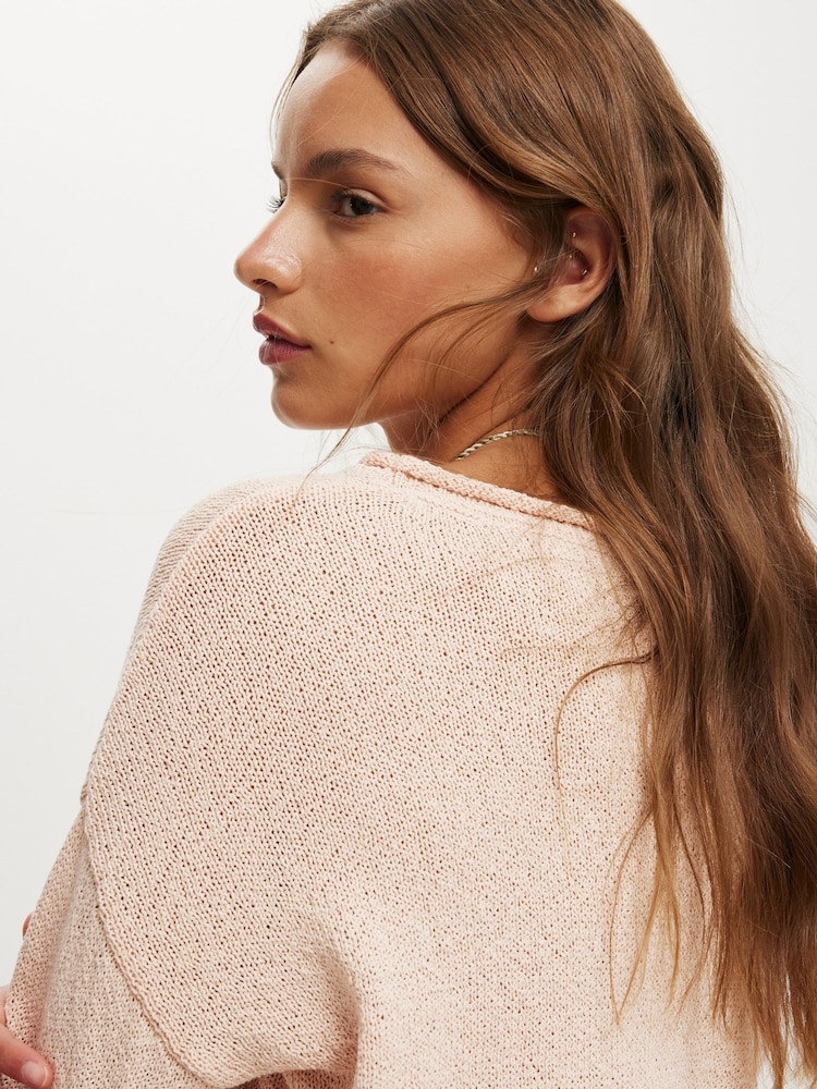 Rosa - Cotton On Long Sleeve Boat Neck Knit Jumper - Imagem 2 de 4