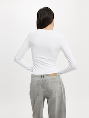 Cotton On White All Day Crew Long Sleeve Top - Image 2 of 4