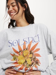 Cotton On Grey Classic Graphic Print Crew Sweatshirt - Image 3 of 4