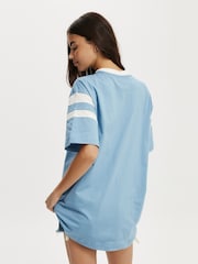 Cotton On Blue Oversized Graphic Print T-Shirt - Image 2 of 4