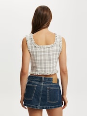 Cotton On Brown Emily Ruffle Top - Image 2 of 3