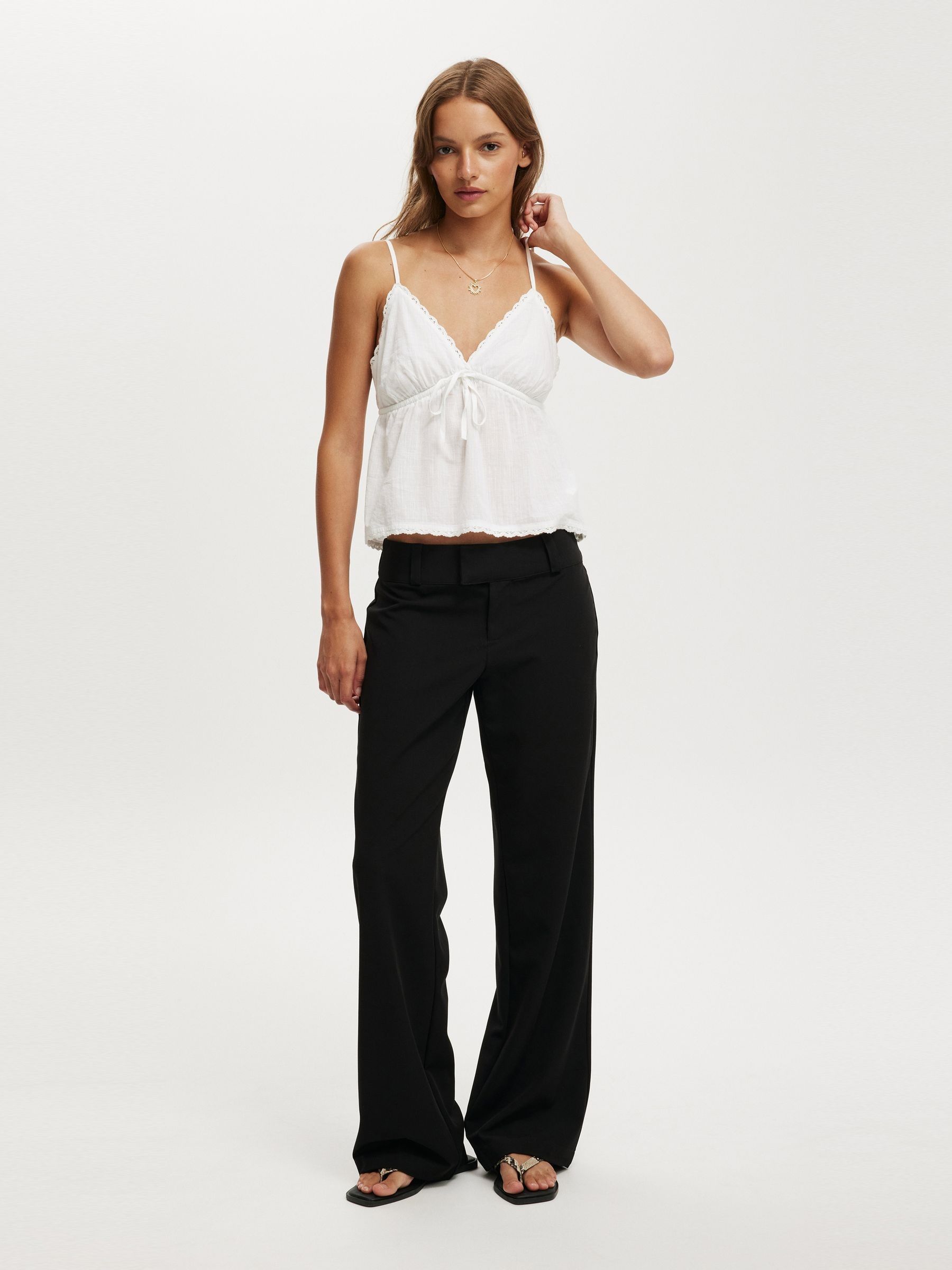 Buy Cotton On Black Lola Low Rise Suit Trousers from Next USA