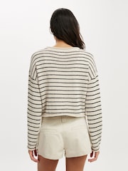 Natural - Cotton On Long Sleeve Boat Neck Knit Jumper - Imagem 2 de 4
