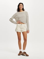 Natural - Cotton On Long Sleeve Boat Neck Knit Jumper - Imagem 4 de 4