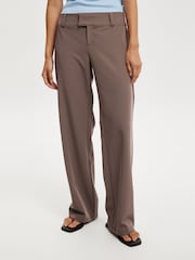 Cotton On Brown Lola Low Rise Suit Trousers - Image 1 of 5