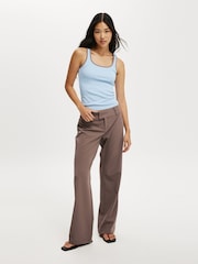 Cotton On Brown Lola Low Rise Suit Trousers - Image 3 of 5